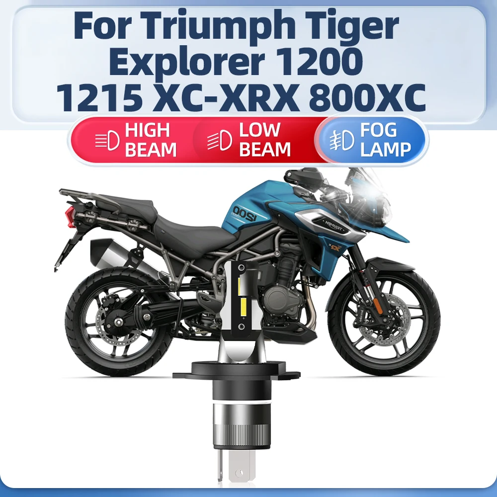 

Motorcycle LED Headlight Bulb 10000LM Super Bright 60W High Low Beam 12V For Triumph Tiger Explorer 1200 1215 XC-XRX 800XC