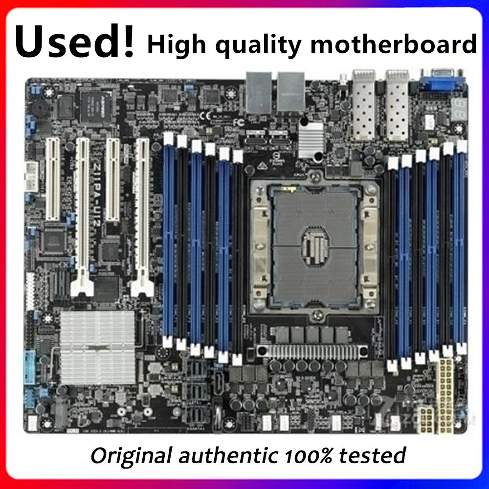 C621 LGA 3647 For ASUS Z11PA-U12 10G-2S server workstation Z11 Motherboard DDR4 Computer USB3.0 SATA3 Desktop Mainboard Used