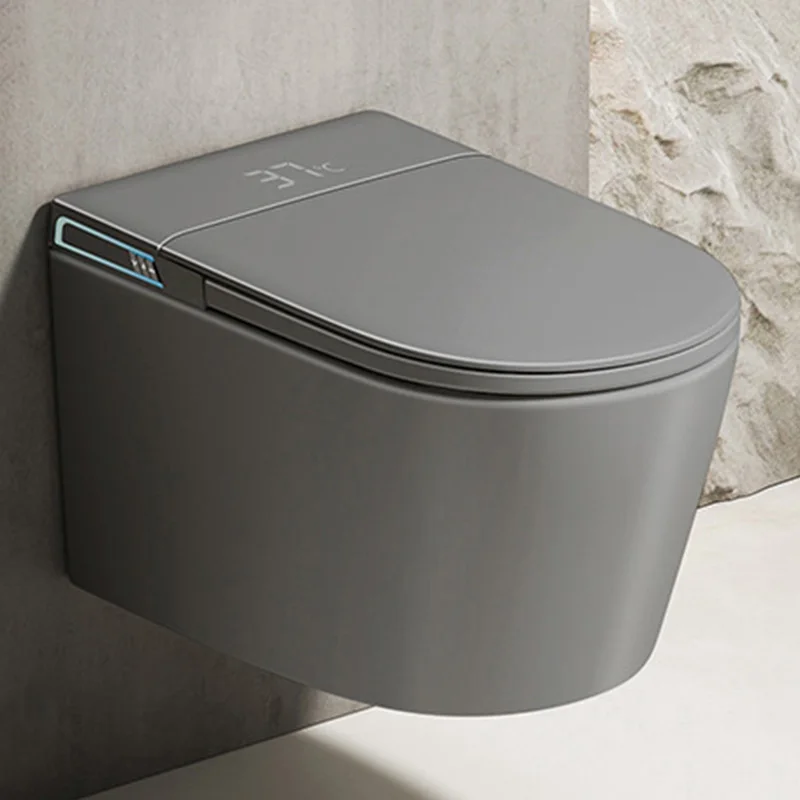 Wall-Hung Automatic Lid Flip Smart Toilet Seasonal Temp Control Built In WaterTank Toilet RemoteControl Heated Seat Auto Flush
