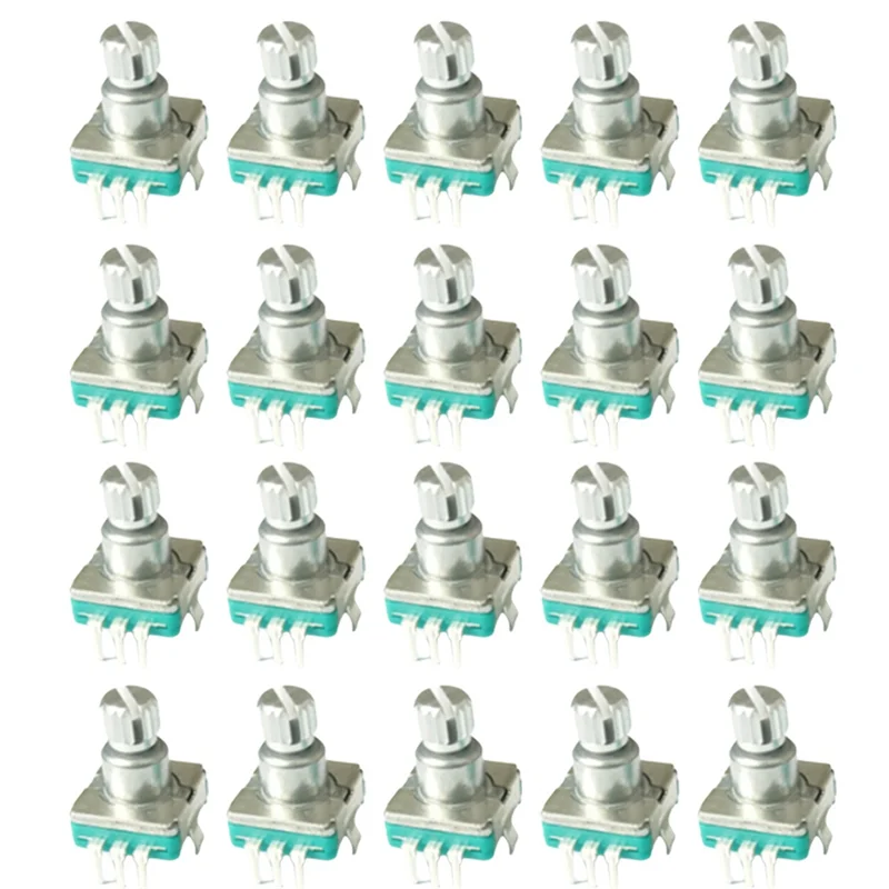 A29F-EC11 360 Degree Rotary Encoder With 20MM Handle, 20 Position 20 Pulse, Digital Potentiometer, 5Pin With Push Button