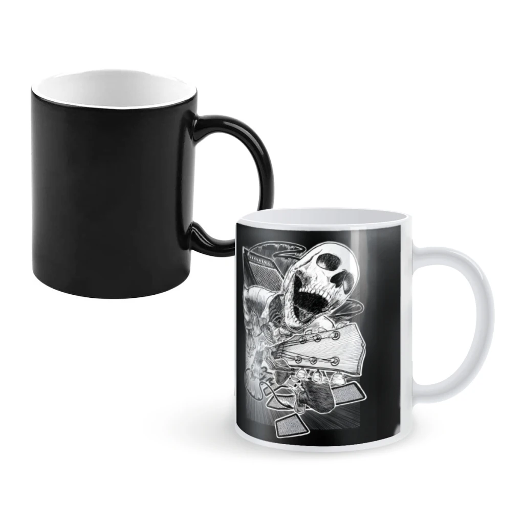 

Killer Chord black whiteCoffee Mugs And Mug Creative Color Change Tea Cup Ceramic Milk Cups Novelty Gifts