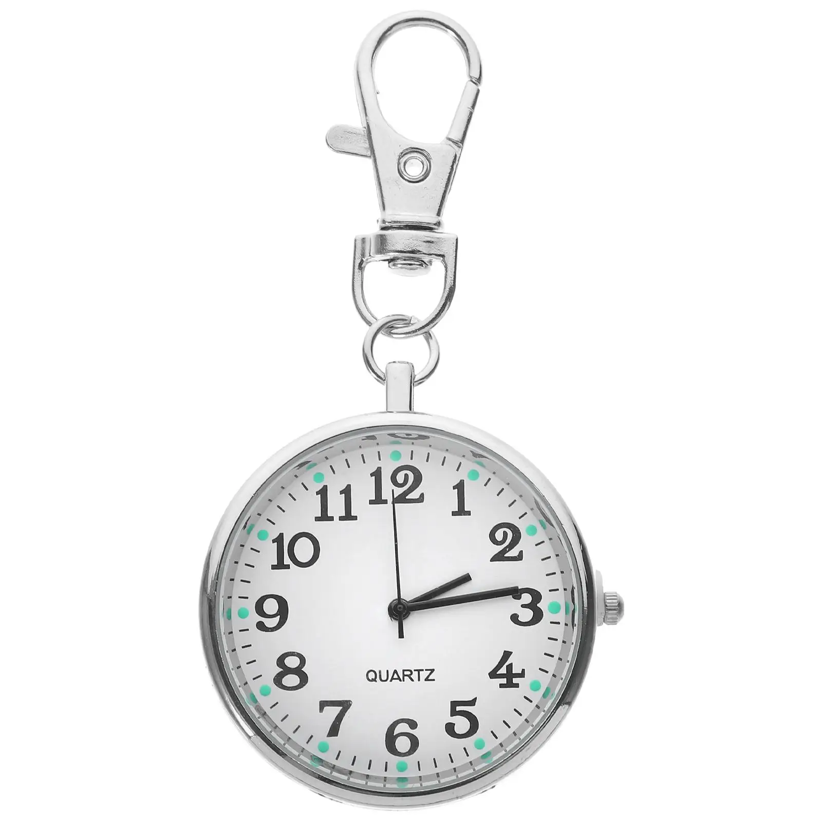 

Nurse Watch Women Keychain Stainless Steel Portable Small Fob Watch Nursing Timer for Medical Students Exam Countdown Pocket