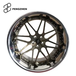 for Pengzhen Forged 5x112 5x120 5x114.3 Two-Piece Custom 18 19 20 21 22 Inch 5 Holes Concave Alloy Sport Car Wheel Rims For Lexu