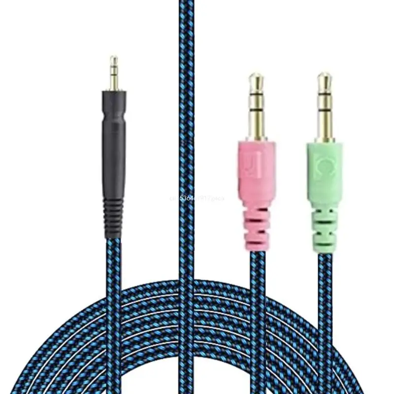 

Braided UNP PC Cable for Sennheise GSP350 Headpset Stable Connection Dropship