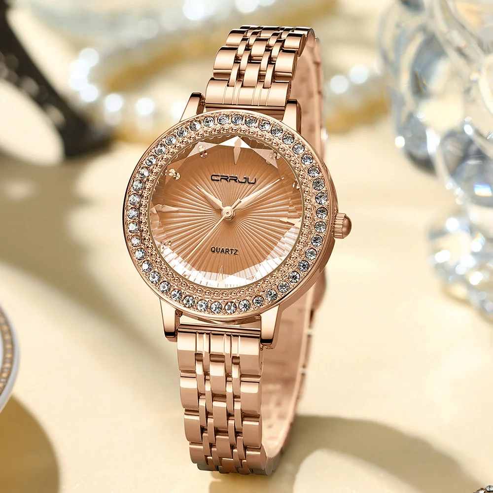 

Luxury Rose Gold Watch Women Bracelet Watches Top Brand Ladies Casual Quartz Watch Steel Women's Wristwatch Montre Femme Relogio