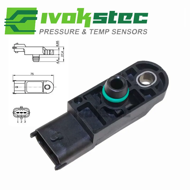 0281002566 MAP Sensor For Renault Latitude Master Megane Scenic Trafic Twingo II III Grand Modus VEL Satis1.2 1.5 2.2 8200168253