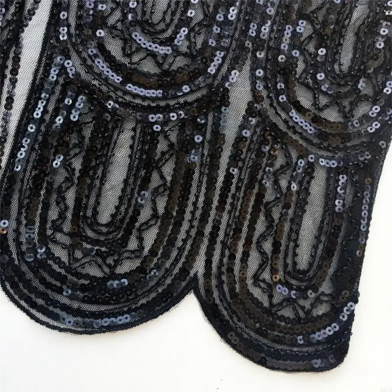 M6CD Bead Sequins Szczegółowy szal szalik dla specjalnych okazji Unikalne cekinowe akcesorium do modnych strojów