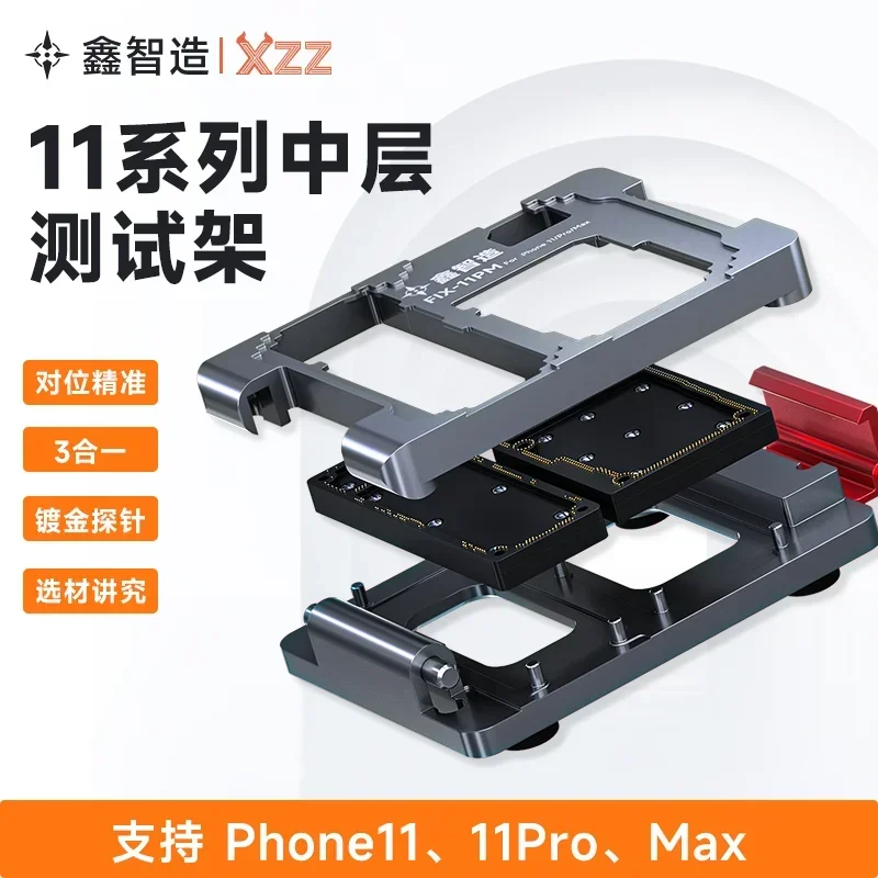 XZZ 4in1 3in1 iSocket Tester For iPhone X 11 12 13 14 15  SIM US 16 Series Dual Frame Middle Layer Fixture Function Phone Repair