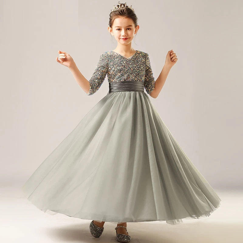 High-end Evening Princess Skirt Cello Playing Performance Piano Children Host 2023 New Flower Girl Dress