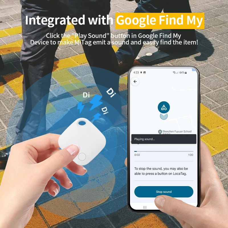 لنظام Android Google Find My Device GPS Air Tag Bluetooth Smart Tag جهاز عالمي مضاد للخسارة للمفاتيح وحقائب الأطفال ومحافظ المكتشف