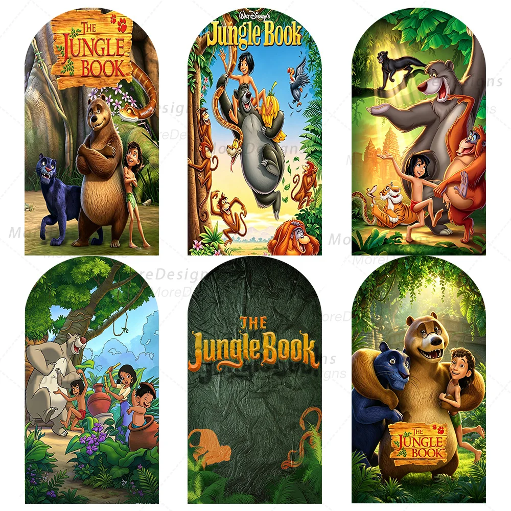 The Jungle Book Arch Backdrop Kids Birthday Party Decoration Baby Shower Safari Boy Spandex Photography Decor Props