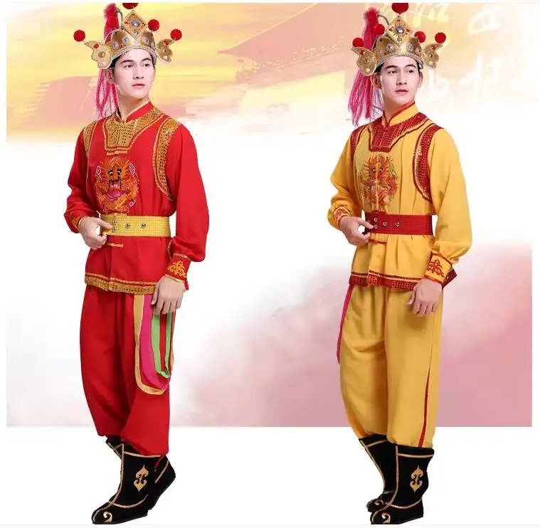 

Male Gongs and Drums Team Yangko Costume Lion Dance Martial Arts Performance Costume