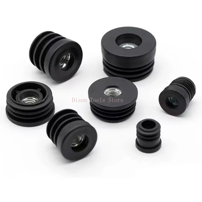 M8 M10 مربع قابل للتعديل البلاستيك الجوز المقابس 20 ~ 50 مللي متر جولة البلاستيك تقطيع نهاية قبعات الأنابيب أنبوب المقابس #3