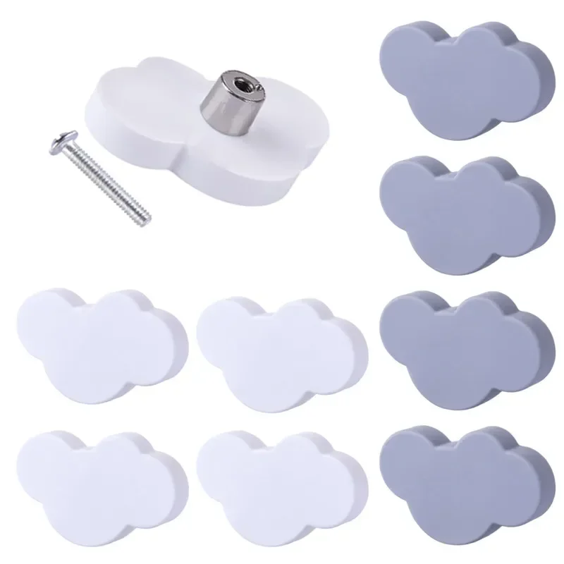 White Cloud Pulls Bar Furniture Handls Cute Cartoon Knobs Room Decor for Kid Cabinets Drawer Pull Handle Cabinet Wholesale