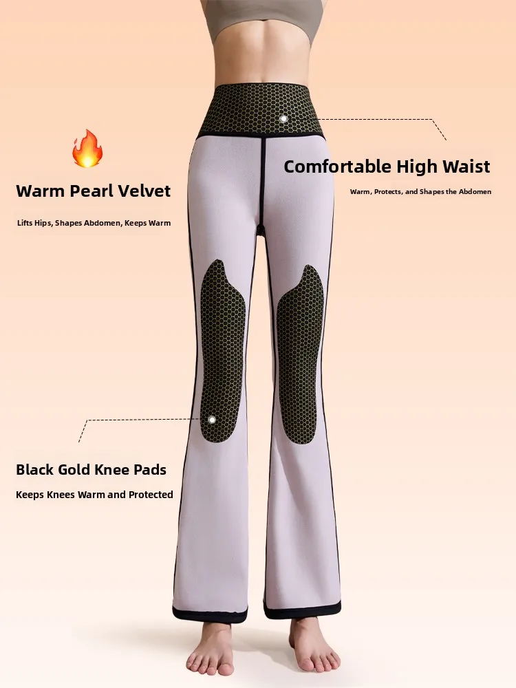 Bla Pantaloni svasati in pelle arca Capispalla da donna Pantaloni da yoga a vita alta Autunno Inverno Fce Gamba larga Campana Bot