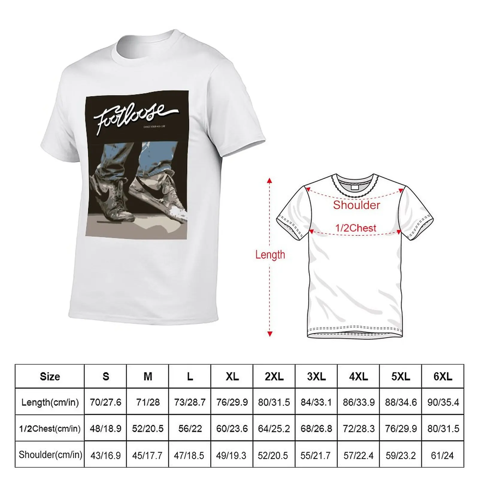Dance 80s T-Shirt Large Size Soft Cotton T-Shirt