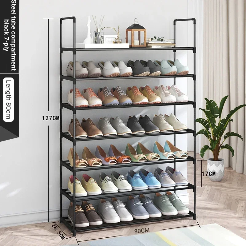 Household shoe stainless steel storage  assembly detachable shoe  student dormitory storage shoe rack