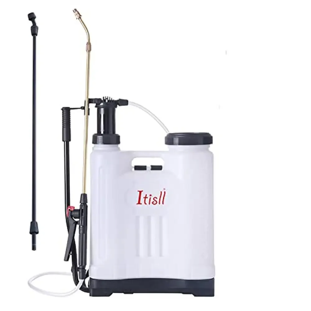 3 Gallon Leak-Free Pump Sprayer with Telescopic Brass & Polyethylene Wand Garden and Lawn Wide Opening Design & Lock Switch