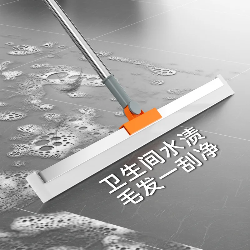 Tilin Floor Squeegee Floor Squeegee With Long Handle Silicone Blade Wet Dry Home Cleaning