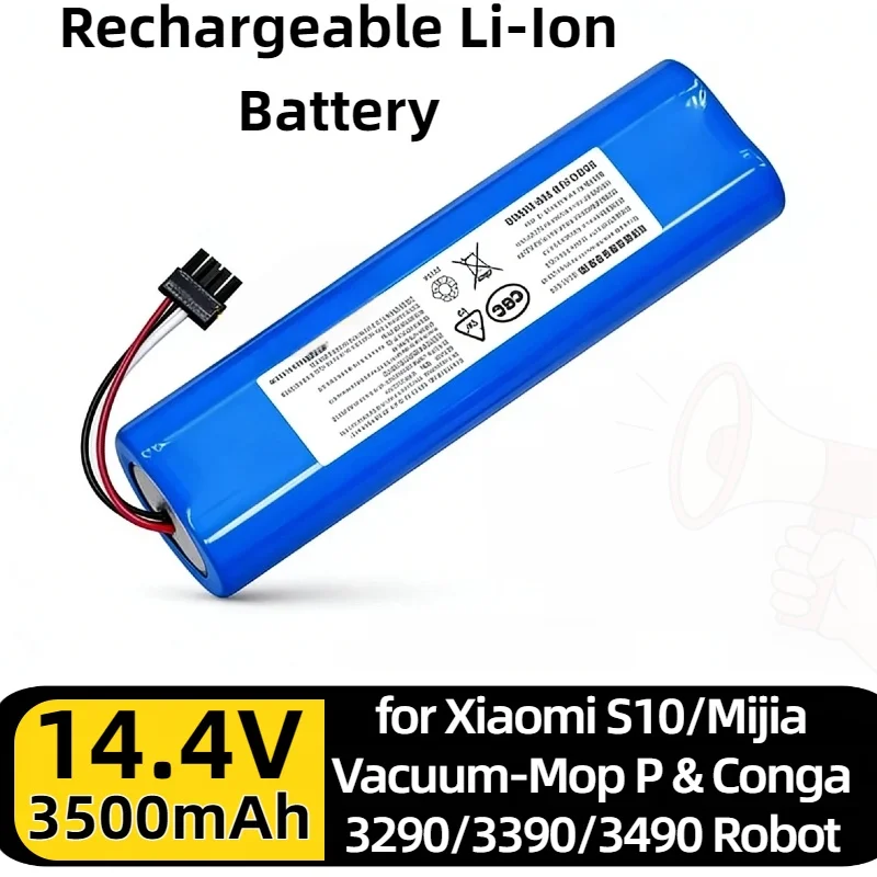 

High-Capacity 14.4V 2600mAh Li-Ion Battery – Rechargeable , for Xiaomi S10 Mijia Vacuum-Mop P & CECOTEC Conga 3290/3390/3490
