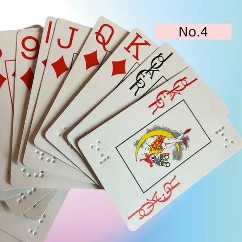 ब्रेल लिपि ताश, बड़े आकार के पोकर, अंधे, दृष्टिहीन, बुजुर्ग, बूढ़े व्यक्ति के लिए, प्लास्टिक पोकर, जलरोधक, टिकाऊ कार्ड, खेल 8 best sales अलंकार - №6