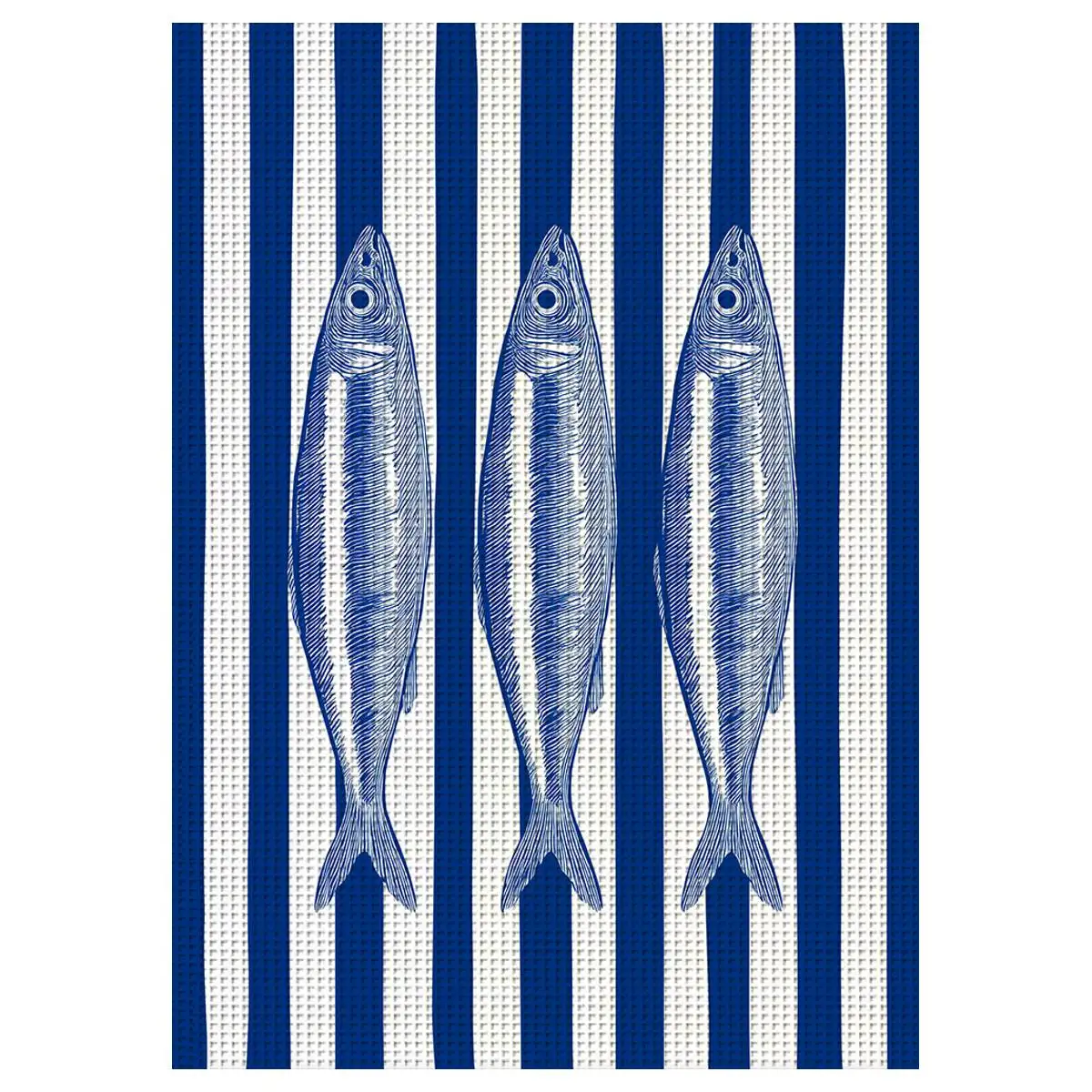 1 Stück 30x40 cm/11,8*15,74 Zoll Sardinen-Stickerei-Set DIY-Kit 11/14/16CT DIY-Stickerei-Set DIY-Kreuzstich-Set als Geschenk