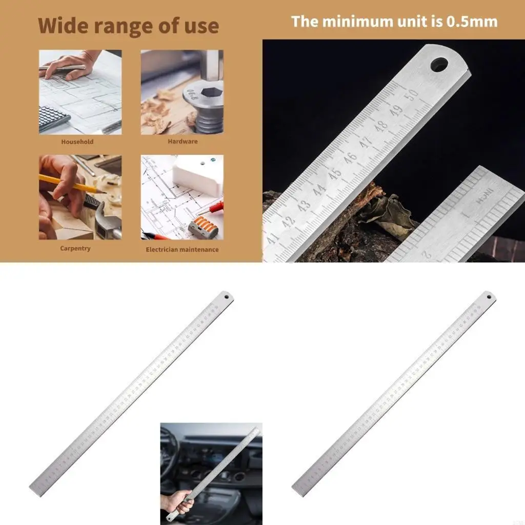 

37ME Heavy Duty Ruler Easy Read for Accurate Drafting Drawing Measuring Professional
