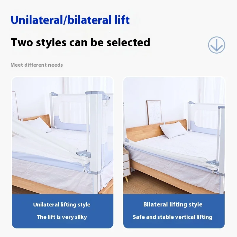 Wholesale Factory - Supply Adjustable Double Sided Bed Rail Child Guardrail, Single and Double Beds for Male and Female Cribs