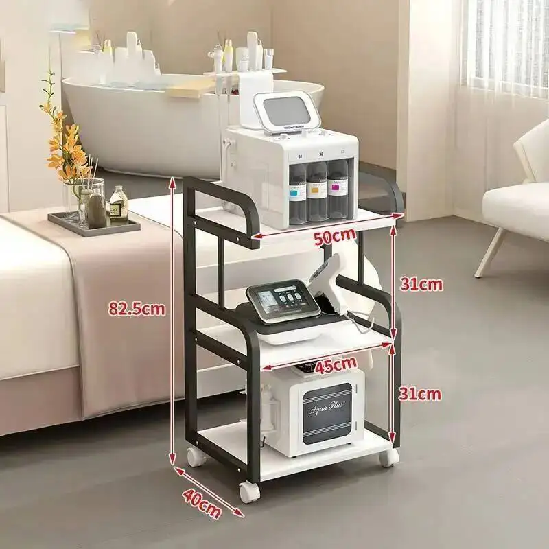Cosmetic Dressing Cart Furniture Table On Tattoo Wheels Elegant Hairdresser Hospital Trolley Delivery Beauty Room Rollwagen Tool