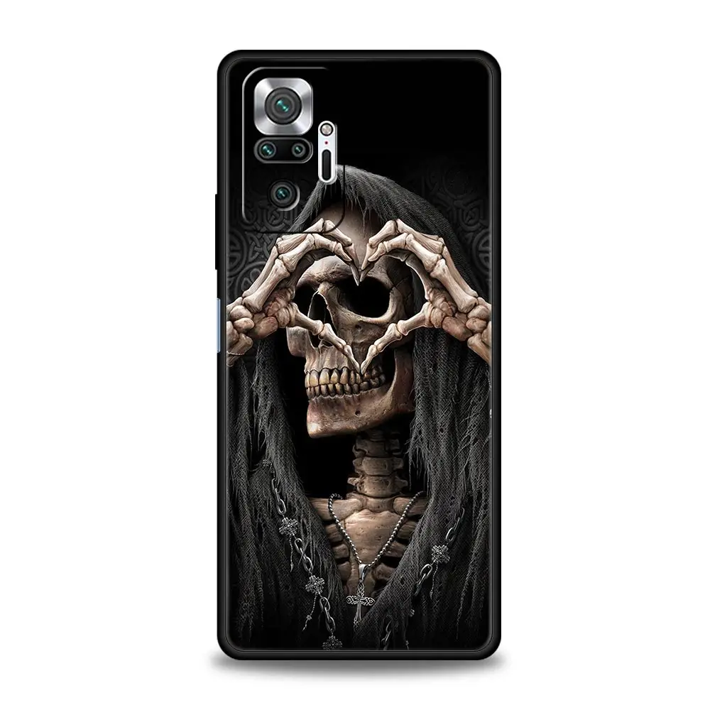 Schädel Skelett Sensenmann Mode Handy hülle für Xiaomi Redmi Note 13 12 5g 11 10 Pro plus 4g 9s 9 8 7 9t 13c 10c 9c 9a Abdeckung