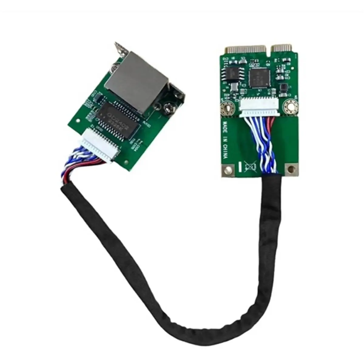 (A99Z] RS232 Mini PCIe to Dual Port 1000Mbps Wired Industrial Control Server 2.5G Network Card I225V B3 Ethernet