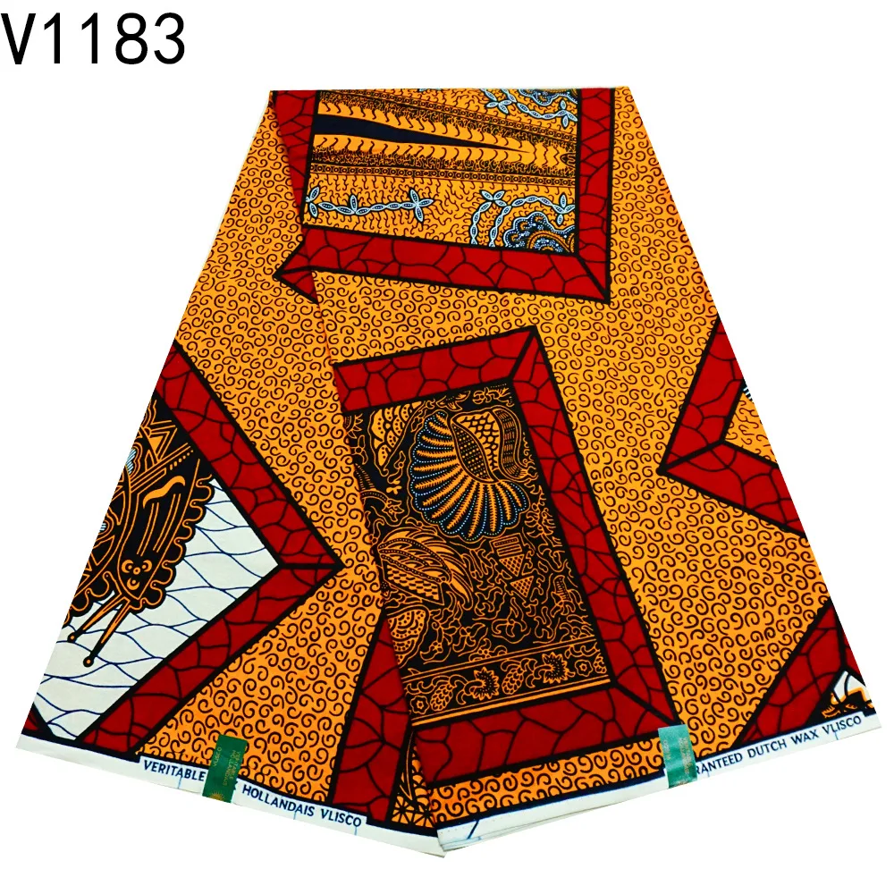 High Quality African Super Wax Print Fabric 6yards Nigeria Tissu Pagne Sew Guaranteed Real Ankara Holland Batik Cloth 100%Cotton