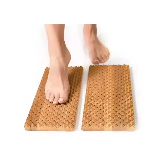 Wooden Shiatsu Board Foot Massage Wood Portable Stretch Board Acupuncture Massage Point  Yoga Board