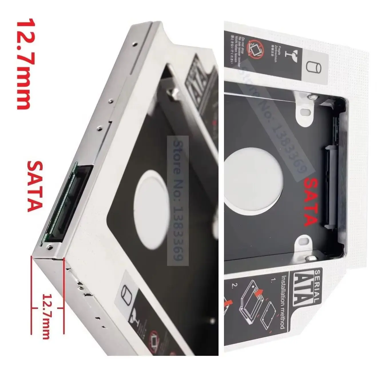 

2nd Secondary HDD Hard Drive Optical bay Caddy Frame for Asus G750 G750JZ G750JX G750JH G750JW G74SX G750JM G750JS G75VX G75vw