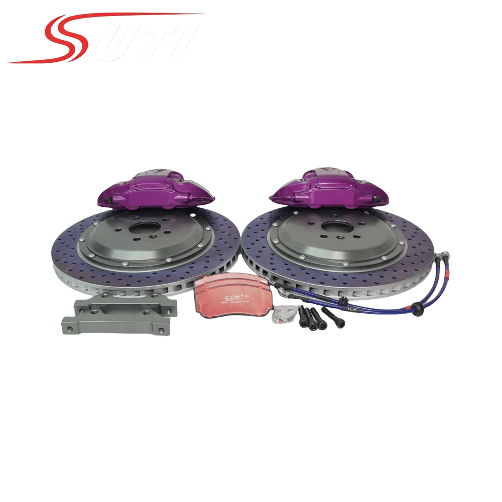 Electronic Brake Upgrade 4-Piston Calipers Set for SUV Sedan Coupe Rear Wheel Auto Handbrake