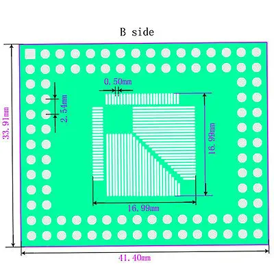 5pcs QFP/TQFP/LQFP/FQFP 32/44/64/80/100 to DIP Adapter PCB Board Converter diy electronics