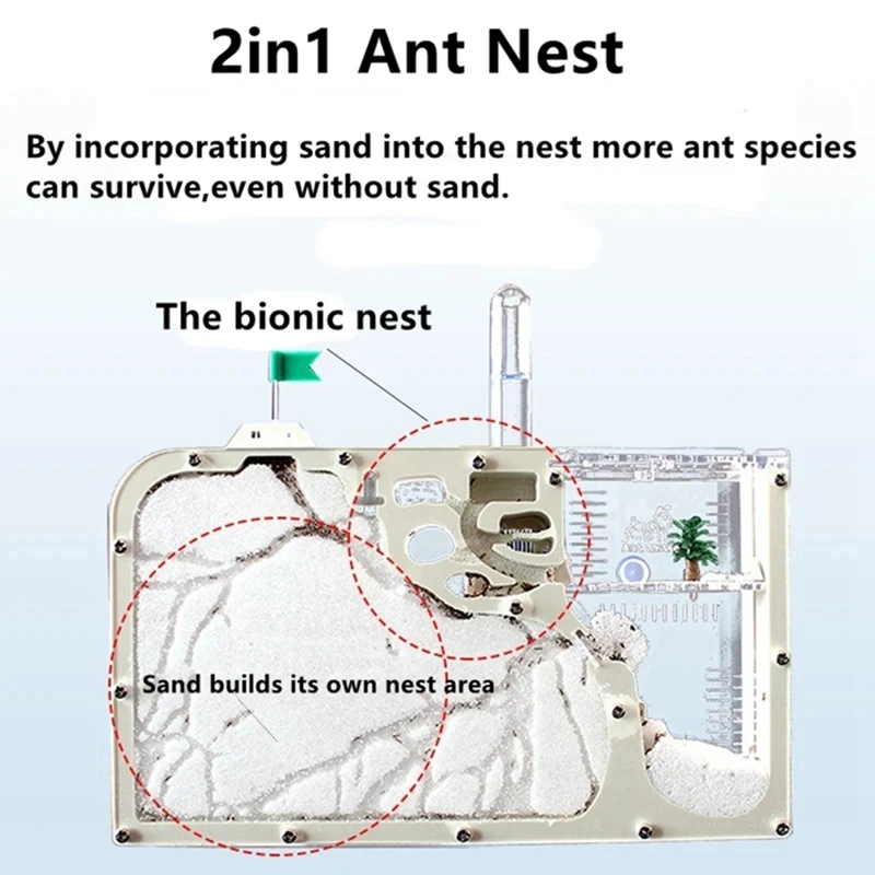 Ant Castle Habitat Kit With Water Tower - Educational Ecological Box For Observing Ant Empire, STEAM Learning Tool