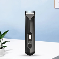 Electric Groin Hair Trimmer for Men with Replaceable Ceramic Blade Heads, USB Rechargeable, Waterproof Male Hygiene Razor Kemei 