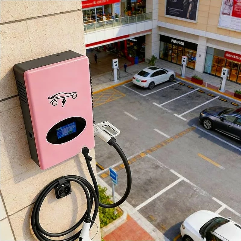 Commercial EV Charging Station DC Fast Charger 60kW 120kW With RFID Payment System Retail Mall Shopping Center Parking Custom