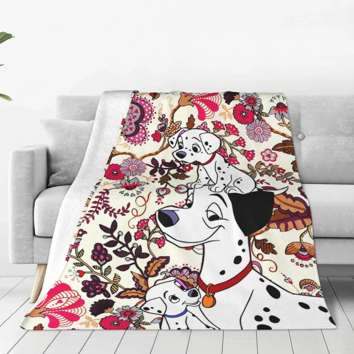 101 Dalmatians Warm Soft Blankets Camping Plush Throw Blanket Novelty Couch Chair Flannel Bedspread Sofa Bed Cover