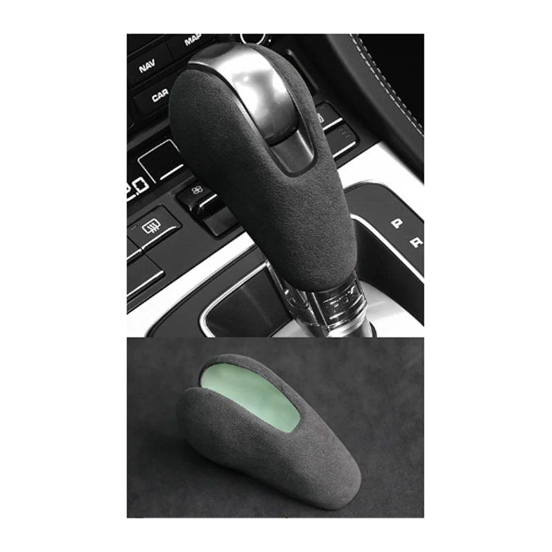 

Car Alcantara Suede Shift Knob Cover Shift Knob Cover Protector Trim Accesrioes Forporsche Macan Panamera Boxter 718