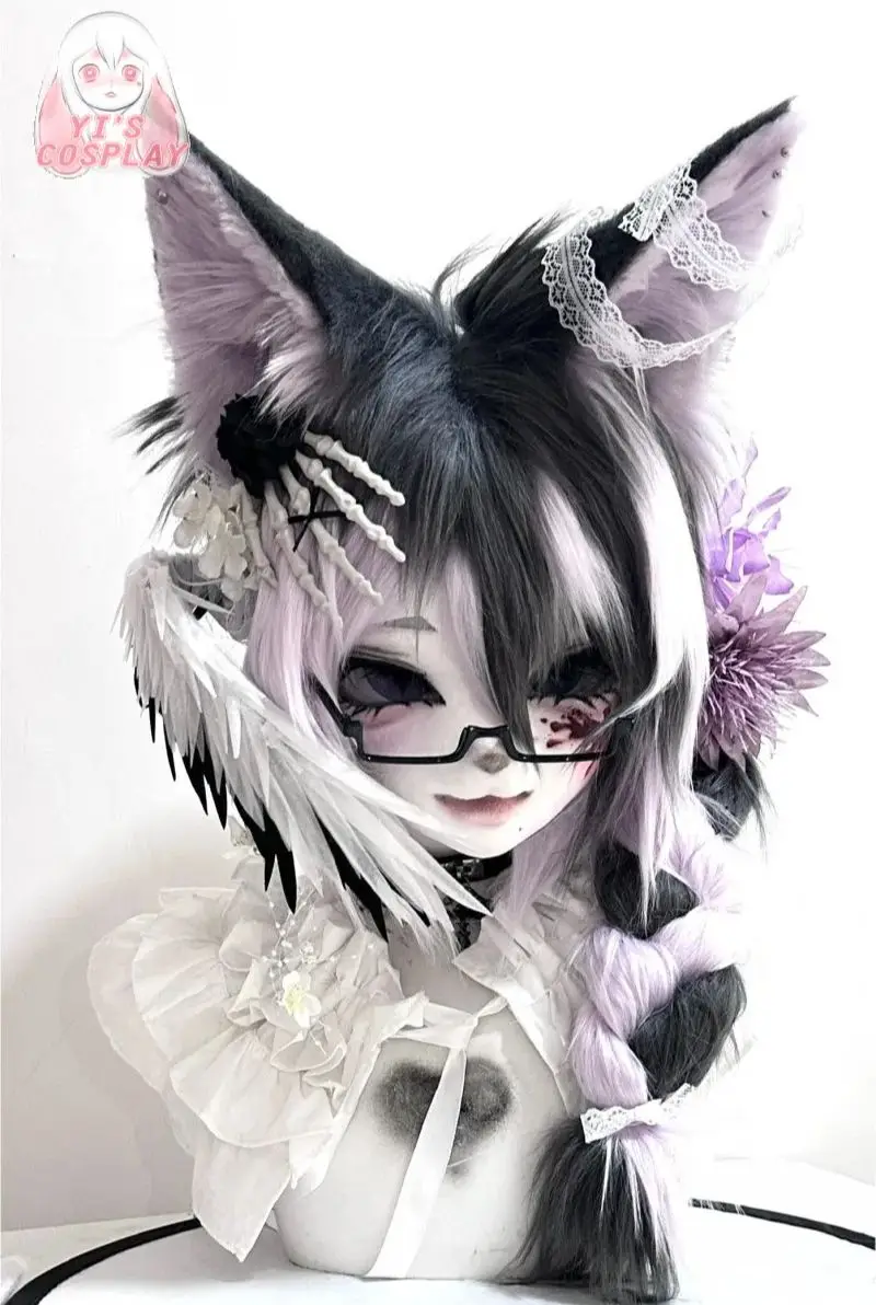 

Furry head Kigurumi Fursuit Head Yis cosplay Custom Cosplay Kemono Handmade Headsets Beast Customized Fursuit Kemono Head