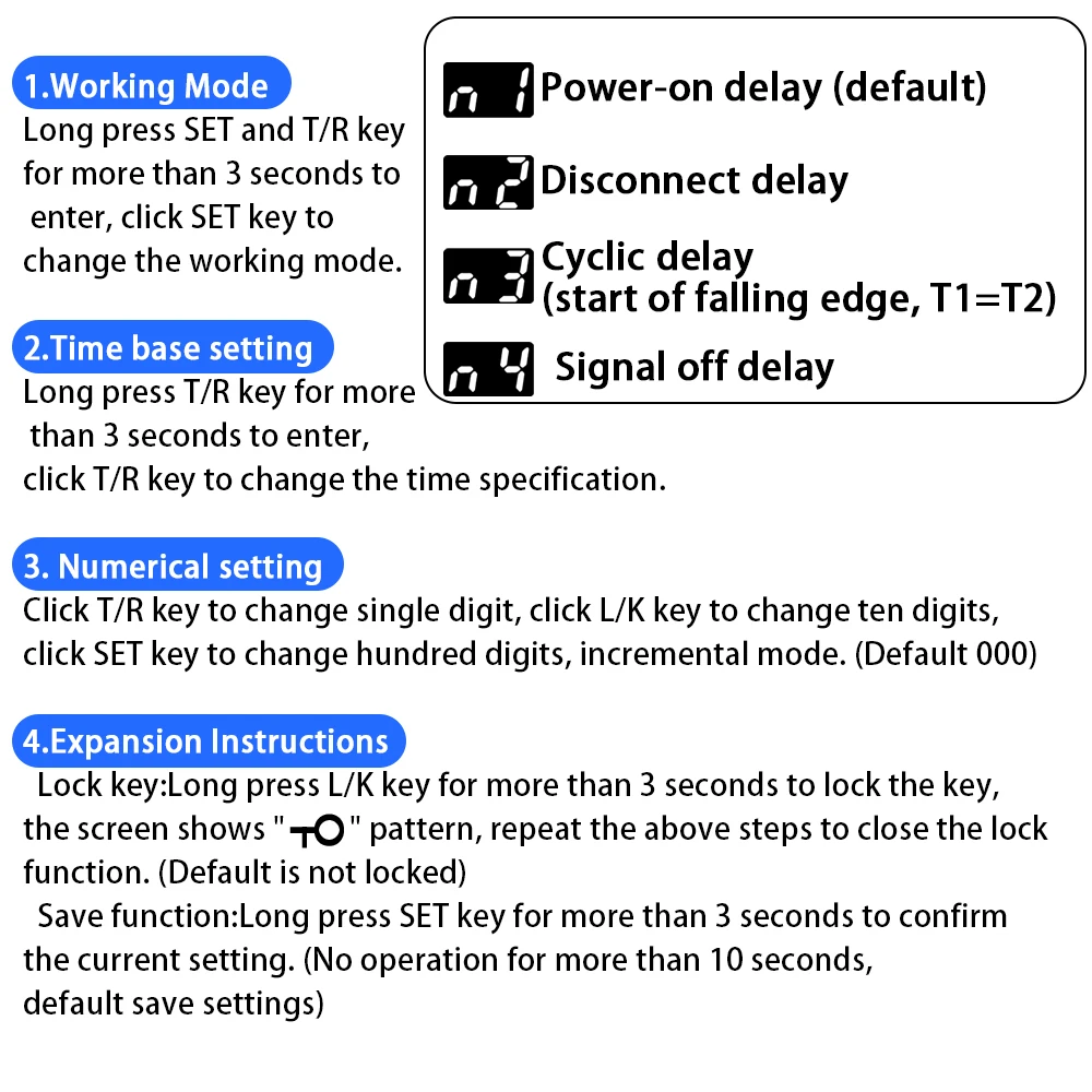 ST3P Series LCD Time Relay DC/AC12V 24V  AC110V 220V 380V Precision Programmable Timer Delay Relay 0.01S-9990h With Socket Base