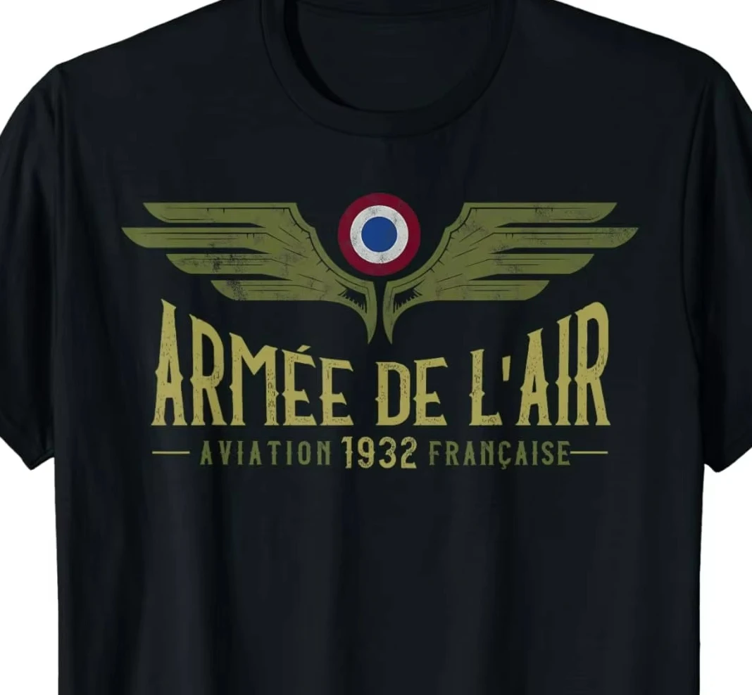 Armée De L'Air - French Air Force Men T-Shirt Short Sleeve Casual Cotton O-Neck Shirts