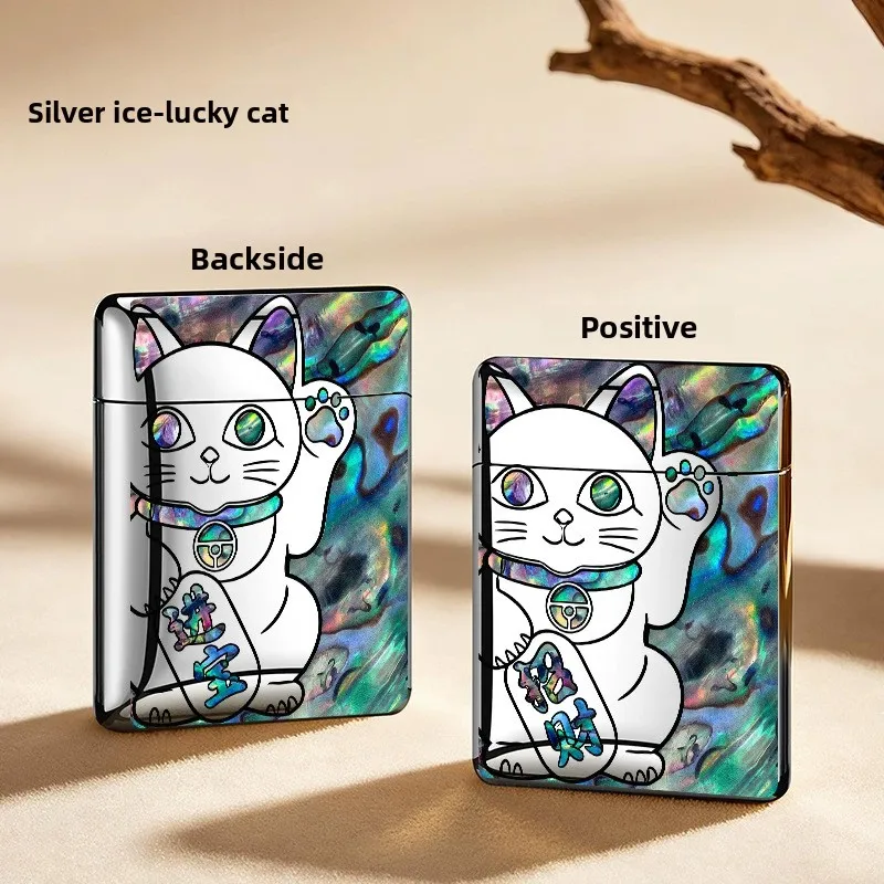 Mini Lighter Metal Mirror Surface Grinding Wheel Petrol Lighter Refillable Portable Pocket Lighter Gift for Men Multiple Pattern