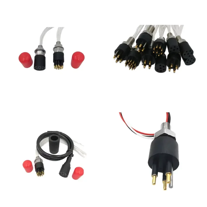 MCIL16M MCBH16F waterproof ROV connector 16-pin pluggable for 7000m depth, copper and stainless steel housing 12V 6A
