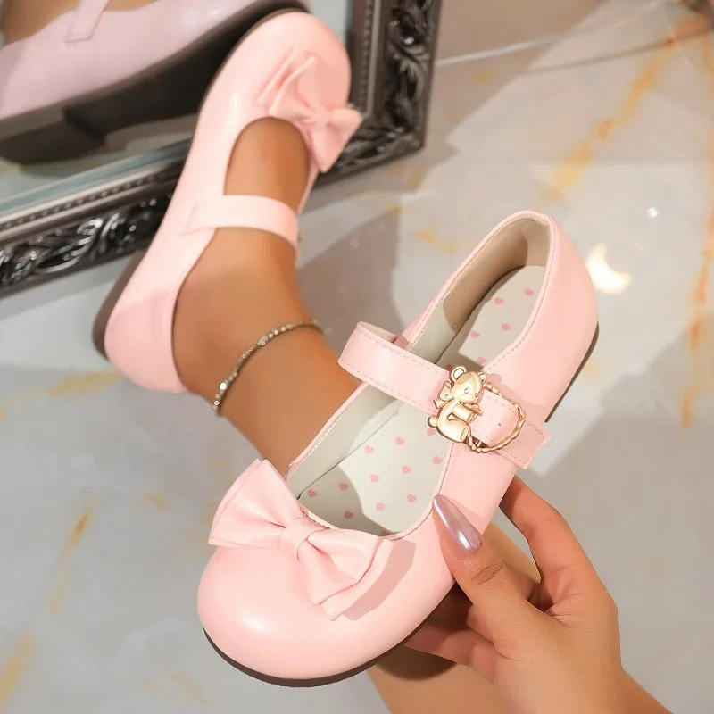 

Lolita Style Cute Round Head Jane Pumps Bow Women's Sweet Party Dress Midi Heels Shoes Fashion Sandals Women's Mary Jane Shoes