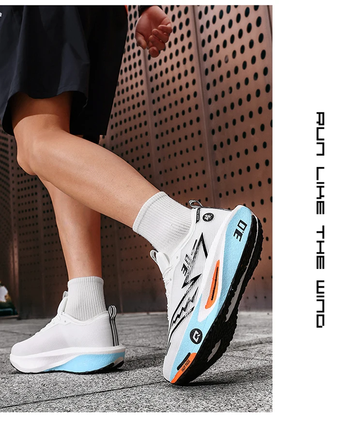 Herren-Laufschuhe mit Carbonplatte, speziell für Marathonläufe, atmungsaktive, leichte Sportschuhe, bequeme Damen-Sneaker. – Detail 16