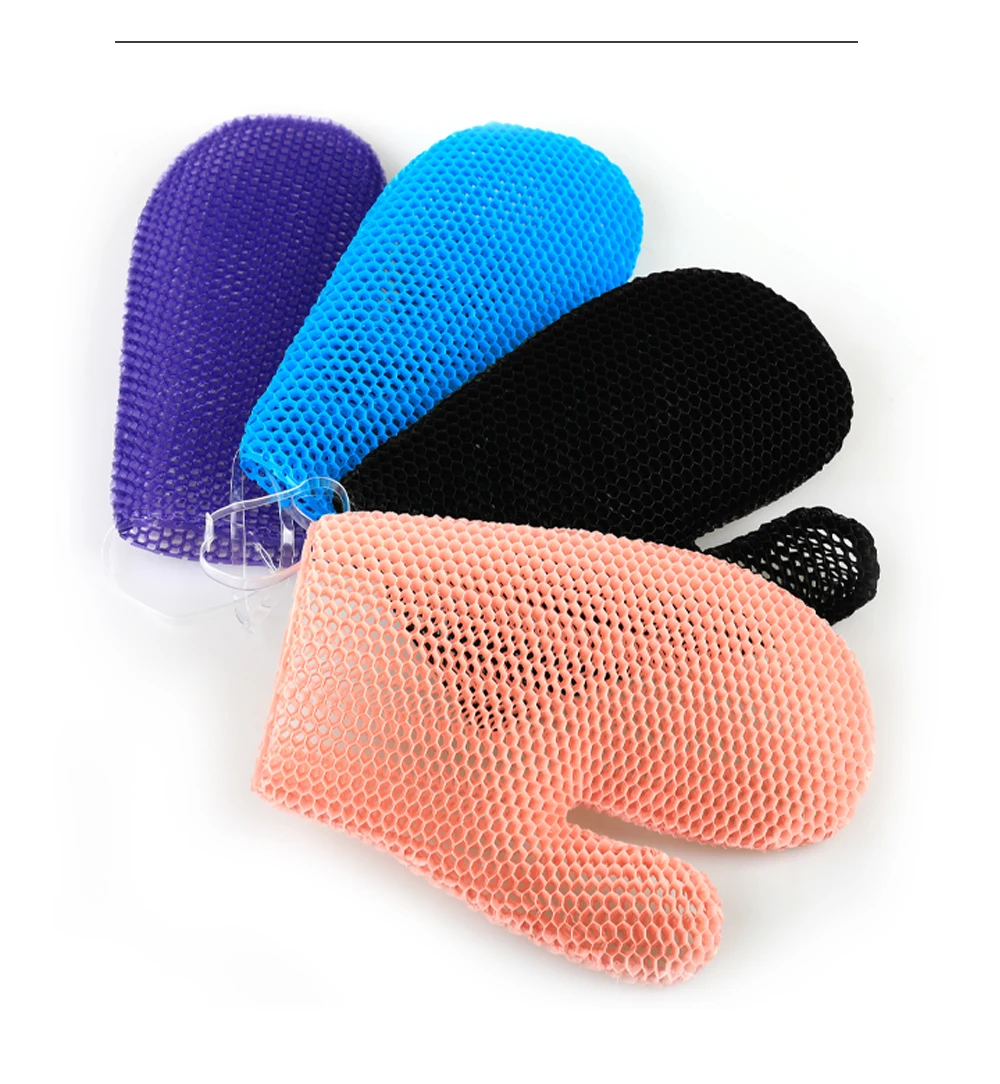 honeycomb antibacterial cleaning bath gloves, exfoliating bath, rubbing bath, pulling back towel, makeup remover finger cover