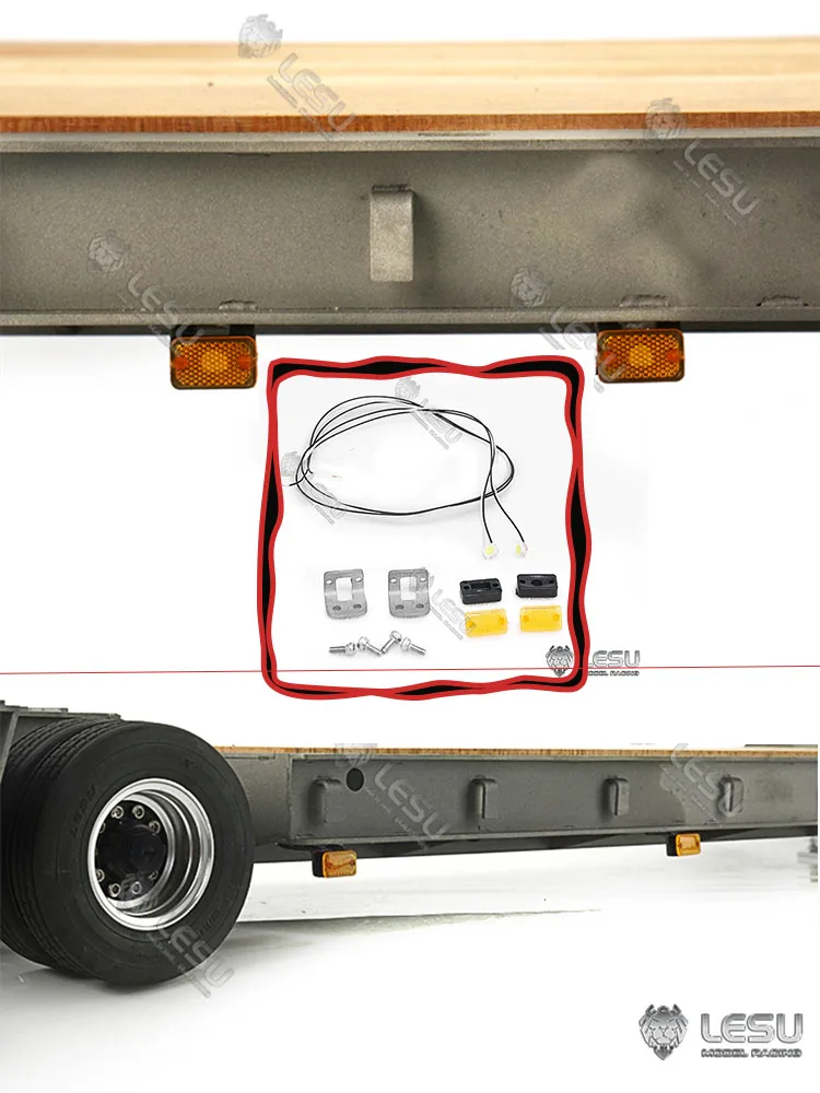 RC 1/14 Width Light Cleaning Light Warning Light LED Light for Tractor Truck Mud DIY Parts